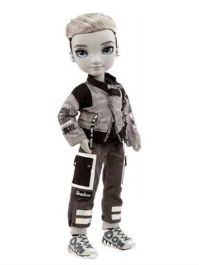 Rainbow High Shadow Series 1 Ash Silverstone- Greyscale Boy Fashion Doll